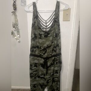 Camouflage Jumpsuit with Strappy front
